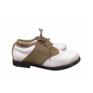 Footjoy‎ Greenjoy Golf Shoes Womens Sz 8.5 M 48802  Saddle Oxford Leather Beige